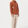 Classic Fit Button-Up Shirt with Fish Print Placement - Genes Lecoanet Hemant