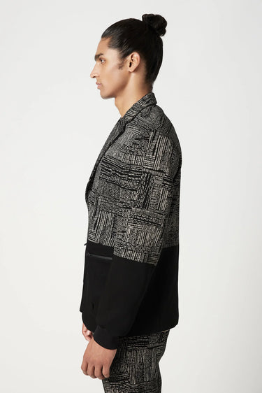 Classic Fit Jacket with Front and Sleeve Patch Pockets - Genes Lecoanet Hemant