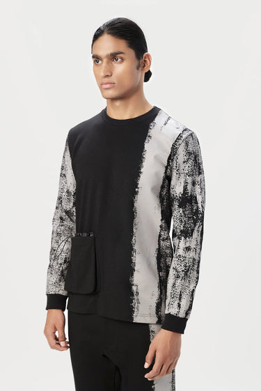 Classic Fit Sweatshirt with 3D Double Pocket - Genes Lecoanet Hemant