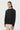 Classic Fit Sweatshirt with Brushed Logo Print Placement- Black - Genes Lecoanet Hemant