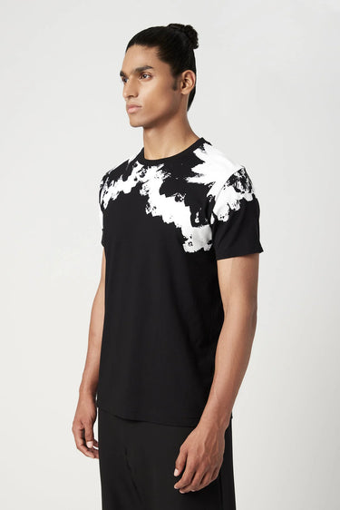 Classic Fit T-Shirt with Gingko Print Placement - Genes Lecoanet Hemant