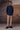 Designer navy poplin shirt with minimal detailing and sharp tailored fit