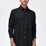 Classic Seersucker Regular Fit Men's Button-Up Shirt Black - Genes Lecoanet Hemant