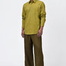 Classic Seersucker Regular Fit Men's Button-Up Shirt-Bright Olive - Genes Lecoanet Hemant
