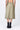 Clay Poly Wool A-Line Skirt with Overlapping Pleats