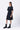 Clay Poly Wool Straight Fit Paneled Dress with Beads Embroidery