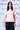 Coral Peach Cotton Single Jersey T-Shirt with Heart Motif Print