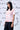 Coral Peach Cotton Single Jersey T-Shirt with Heart Motif Print