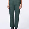 Cotton Heavy Twill Cropped Trousers - Green