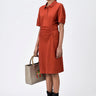 Cotton Pique Polo Dress with Smocked Waist Detail - Genes Lecoanet Hemant