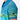 Cotton Pique Polo with Microcell Print & Contrast Collar - Blue Green - Genes Lecoanet Hemant