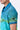 Cotton Pique Polo with Microcell Print & Contrast Collar - Blue Green - Genes Lecoanet Hemant