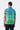 Cotton Pique Polo with Microcell Print & Contrast Collar - Blue Green - Genes Lecoanet Hemant