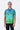 Cotton Pique Polo with Microcell Print & Contrast Collar - Blue Green - Genes Lecoanet Hemant
