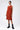 Cotton Poplin A-Line Dress with Asymmetric Neck-Coral Orange - Genes Lecoanet Hemant