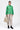 Cotton Poplin Oversized Shirt with Batwing Sleeves Spring Green - Genes Lecoanet Hemant