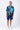 Cotton Poplin Shirt with UV Flower Print - Teal green - Genes Lecoanet Hemant