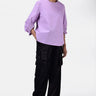 Cotton Poplin Straight Fit Top with Smocked Detail-Lavender - Genes Lecoanet Hemant