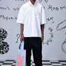 Cotton Rabbit Sticker Oversized Shirt - Genes Online Store