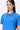 Cotton Single Jersey Regular Fit T-Shirt with Beads Embroidery - Azure Blue