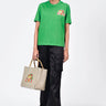 Cotton T-Shirt With Fruit Basket Embroidery-Spring Green - Genes Lecoanet Hemant