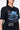 Cotton T-Shirt with UV Flower Sticker -Black - Genes Lecoanet Hemant