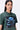 Cotton T-Shirt with UV Flower Sticker -Pine Green - Genes Lecoanet Hemant