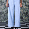 Cotton Twill Relax Fit Trousers- Light Blue - Genes Online Store