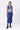 Crepe Microcell Print Dress - Navy Blue - Genes Lecoanet Hemant