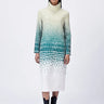 Crepe Turtle Neck Dress with Cell Degrade Print - Genes Lecoanet Hemant