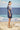 Navy shift dress for women with crew neckline and short sleeves