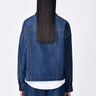 Cropped Chambray Jacket with Dart Details