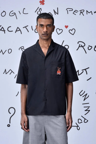 Cuban Rabbit Emboidery Relax Fit Shirt - Genes Online Store