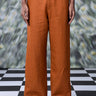 Dark Camel Linen Trousers - Genes Online Store