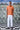 Dark caramel linen polo T-shirt for men with breathable lightweight fabric