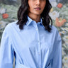 Deconstructed Regular Fit Shirt - Light Blue - Genes Online Store