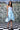 Deconstructed Stripe Skirt- Blue Green