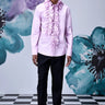 Detachable Ruffle Collar Regular Fit Shirt- Smoothie Pink - Genes Online Store