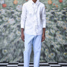 Detachable Ruffle Collar Regular Fit Shirt- White - Genes Online Store