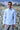 Detachable Ruffle Placket Regular Fit Shirt -Light Blue - Genes Online Store