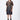 Dot Check Cotton Shirt Dress with Belt- Chocolate Brown - Genes Lecoanet Hemant