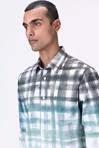 Dotted Check Shirt- White - Genes Lecoanet Hemant