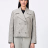 Double-Breasted Cotton Cropped Jacket