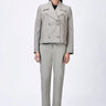 Double-Breasted Cotton Cropped Jacket