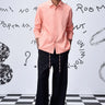 Drawstring Regular Fit Shirt-Coral Peach - Genes Online Store