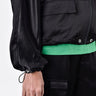 Easy Fit Black Hoodie with Adjustable Waist and Flap Pocket