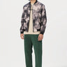 Easy Fit Bomber Jacket with Front Zipper Detail and All-Over Textured Print - Genes Lecoanet Hemant