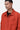 Easy Fit Button-Down Linen Herringbone Jacket with Patch Pockets - Coral Orange