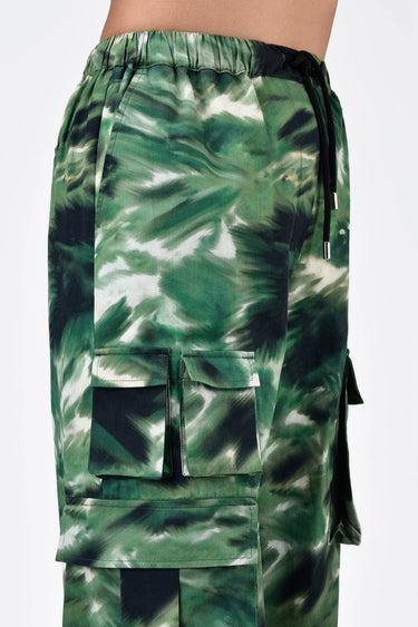 Easy Fit Cargo Trousers with Camouflage Print - Genes Lecoanet Hemant