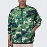 Easy Fit Cotton Pin Corduroy Bomber with Camouflage Print